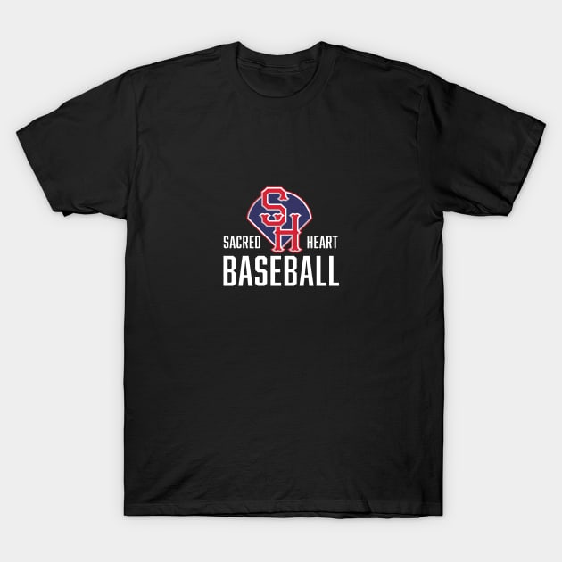 Sacred Heart baseball – white T-Shirt by SHAngelsShop